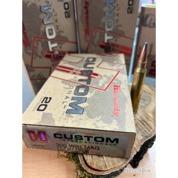 HORNADY CUSTOM INTERNATIONAL 300 WIN 180GR INTERLOCK SP(BOITE DE 20)