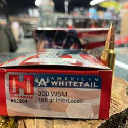 HORNADY AMERICAN WHITETAIL 300 WSM 165GR INTERLOCK(BOITE DE 20)