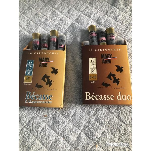 2 boites de 10 cartouches maryarm becasse cal 12
