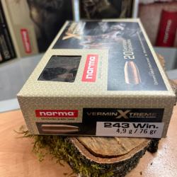 NORMA VARMINT XTREME 243 WIN 76GR (BOITE DE 20)