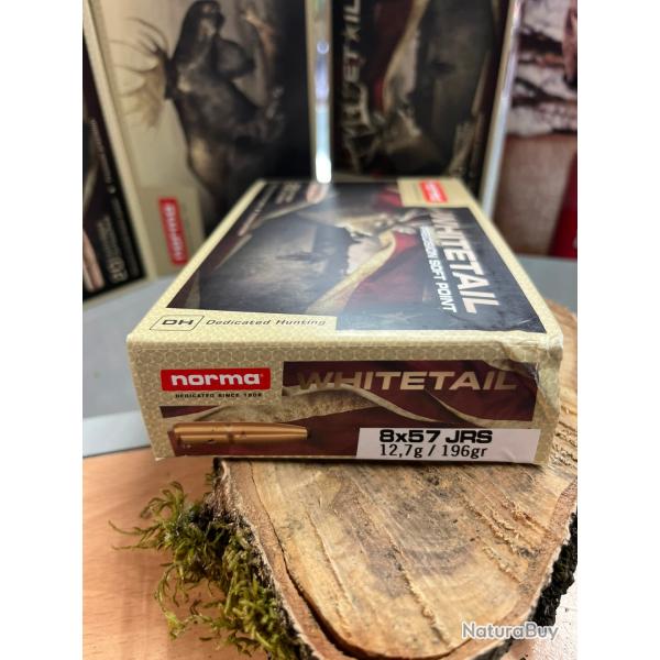 NORMA WHITETAIL 8X57 JRS 196GR (BOITE DE 20)
