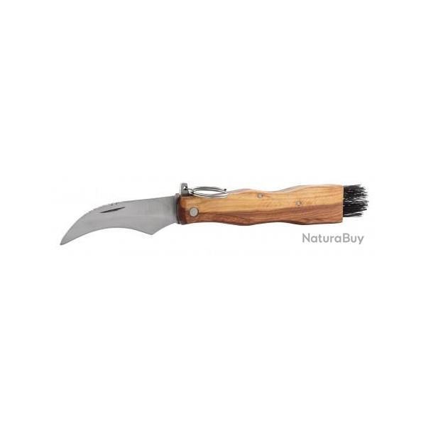 COUTEAU DE CUEILLEUR EN BOIS D'OLIVIER AVEC ANNEAU
