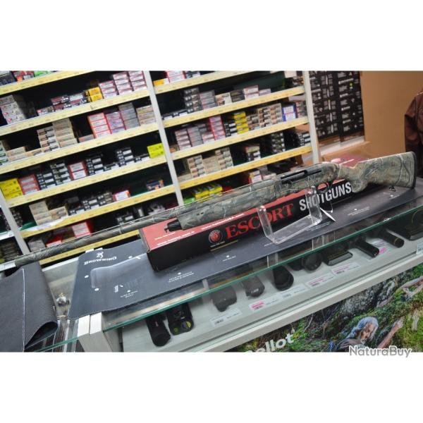 FUSIL SEMI-AUTOMATIQUE ESCORT HATSAN PS CAMO GAUCHER CALIBRE 12/89 CANON DE 76 CM CI NEUF