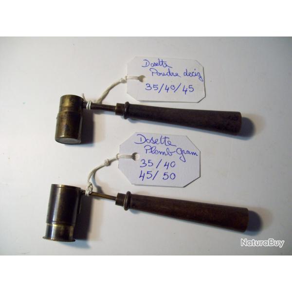 chasse 2 dosettes plomb et poudre rechargement
