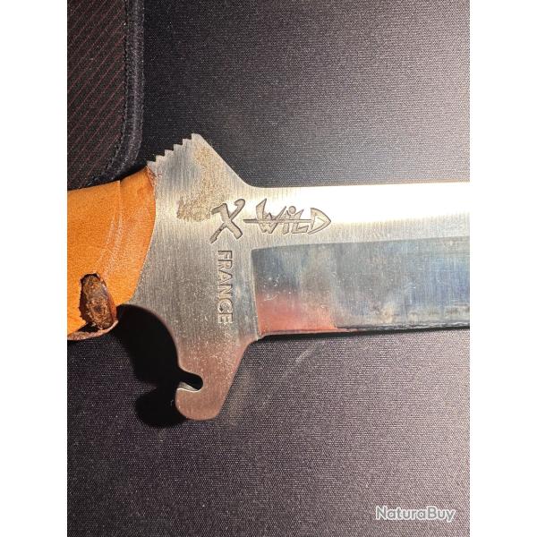 Couteau Wildsteer Original - Archer / Outdoor - Manche Cuir Peint