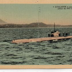CPA -Marine Guerre - SOUS MARIN " ATALANTE " - N&deg; 4507
