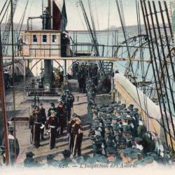 CPA -Marine de Guerre - L'inspection de l'Amiral - N&deg; 4510