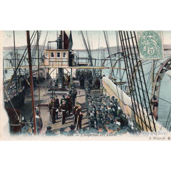 CPA -Marine de Guerre - L'inspection de l'Amiral - N� 4510