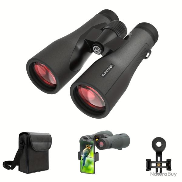 Jumelles 10x50 HD BAK4 Compactes Puissantes Observation Oiseaux Football Etoiles Voyage Chasse