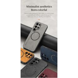 Coque Magsafe Cuir Agneau pour Samsung Galaxy, Modele: Au Choix