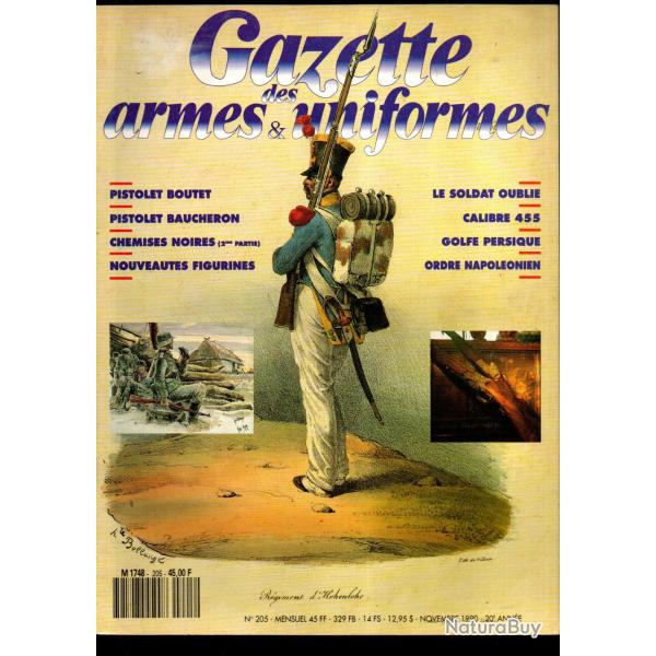 gazette des armes et uniformes 205 tenues d�sert golfe, boutet � varsovie 1, guy sajer , l�gion mus�