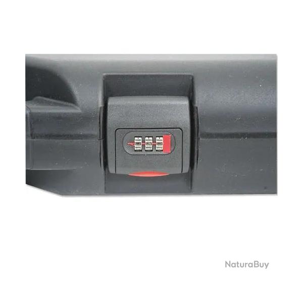 Mallette pvc fusil 2 clips 2 verrous code 3 chiffres 96x29x10cm