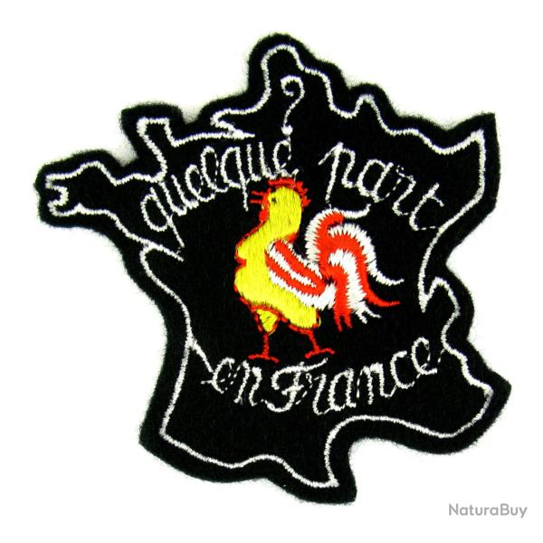 Ecusson Brod� (Embroidered Patch) � Symbole Fran�ais Coq Quelque Part En France