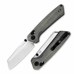 Couteau Kizer Madrac Lame Reverse Tanto Acier Nitro-V Manche Black Micarta Clutch Lock KIV3693A3