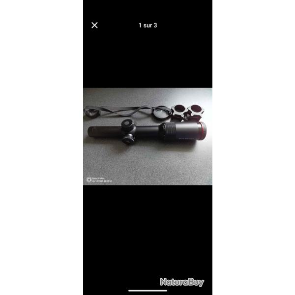 Lunette de battue B6 1-6x24 4AI. jamais servie neuve,avec collier rail 16.