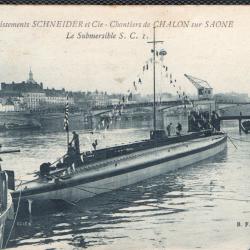 CPA -Marine de Guerre - &Eacute;tablissement Schneider et Cie - CHALON -s- SA&Ocirc;NE-Le Submersible N&deg;4515