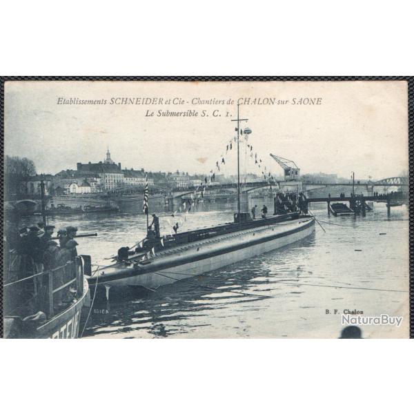 CPA -Marine de Guerre - �tablissement Schneider et Cie - CHALON -s- SA�NE-Le Submersible N�4515