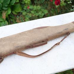 &eacute;tui jambon tissus + cuir fusil chasse des ann&eacute;es 20/30 - ref S7