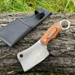 Couteau Couperet Type Karambit - Full Tang et Polyvalence Compacte ench&egrave;re