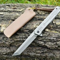 Couteau Pliant Type Stiletto - &Eacute;l&eacute;gance et Polyvalence ench&egrave;re