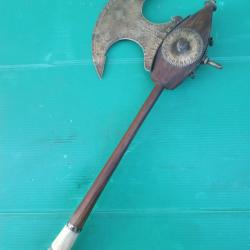 HACHE DE DIGNITAIRE  : SIERRA  LEONE  .  COMPLET  .  RARE  &  TRES BELLE PIECE  .