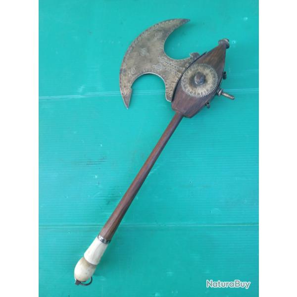 HACHE DE DIGNITAIRE  : SIERRA  LEONE  .  COMPLET  .  RARE  &  TRES BELLE PIECE  .