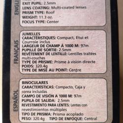 Jumelles compacte, binocular