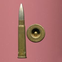 .303 British Drill D Mark IX - &eacute;tui flut&eacute; - balle nickel - production Anglaise de guerre 1943