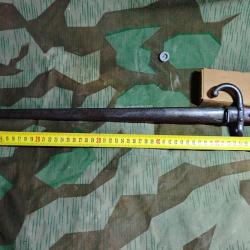 RARE Ba&iuml;onnette Gras Mle 1874 MARINE Fran&ccedil;aise par L. Deny Paris 1878 - Double ancre marine !