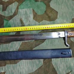 Ba&iuml;onnette allemande S 98 KG Weingarth Suhl 1916 WWI + fourreau lamelles OK!