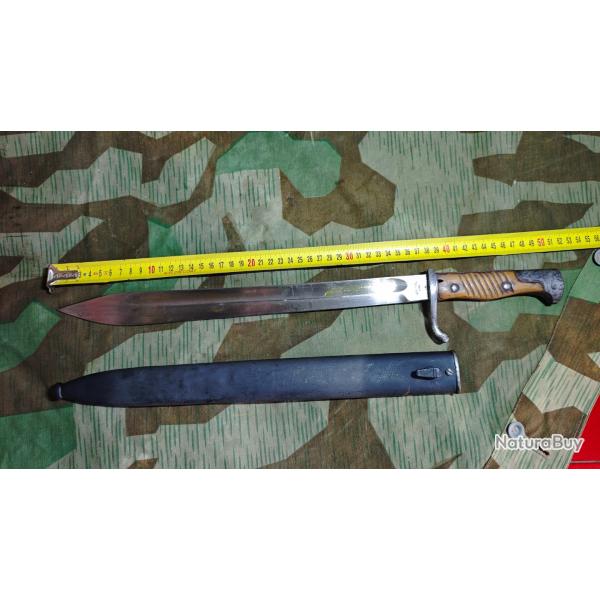 Ba�onnette allemande S 98 KG Weingarth Suhl 1916 WWI + fourreau lamelles OK!