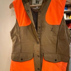 Gilet de chasse haute visibilit&eacute; Rambouillet Original femme - Marron/Orange - Percussion