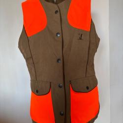 Gilet de chasse femme haute visibilit&eacute; Rambouillet de chez Percussion