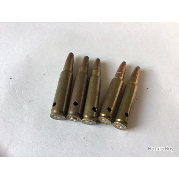 VENDU PAR LE-CUIRASSIER LOT 5 BALLES CALIBRE 300 SAVAGE CHASSE COLLECTOR NEUTRALIS�ES