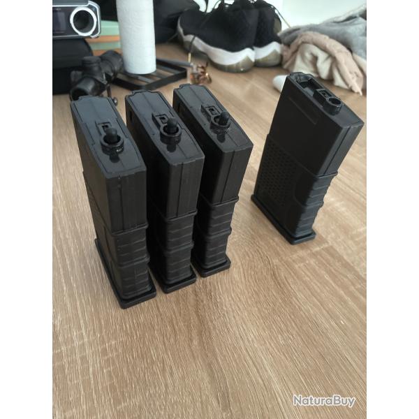 3 Chargeur AEG 100 Billes pour TR16 + 1 high cap