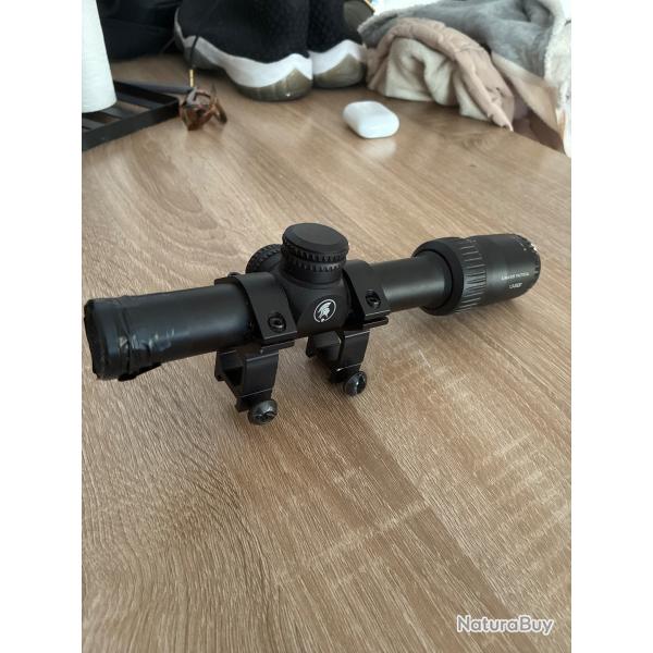 Lunette airsoft 1.5-5x 20 avec montage