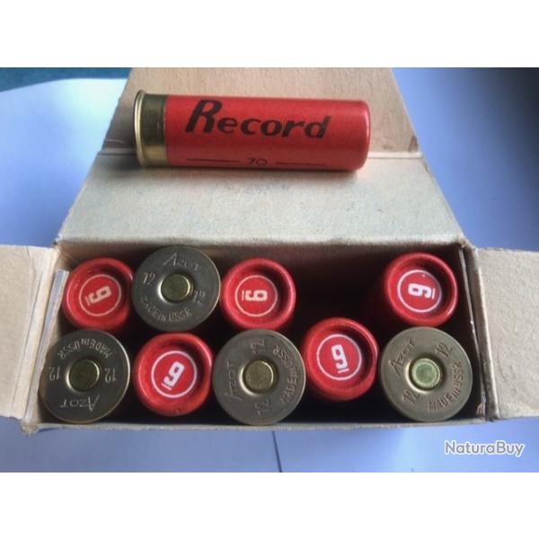 Boite 10 cartouches calibre 12/70 RECORD - Plomb 9