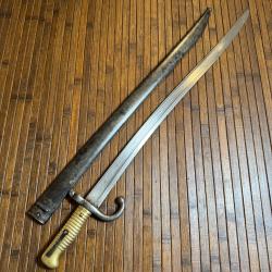 BA&Iuml;ONNETTE SABRE CHASSEPOT 1866 MONOMATRICULE MANUFACTURE D'ARME DE ST &Eacute;TIENNE 1875
