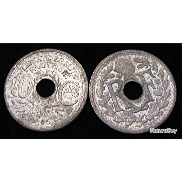 10 centimes zinc 1945 petit module ttb