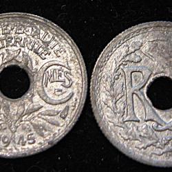 10 centimes zinc 1945 petit module ttb+ Lindauer