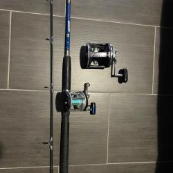 Ensembles canne moulinet pour peche en mer + moulinet Daiwa 400h