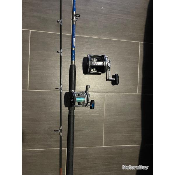 Ensembles canne moulinet pour peche en mer + moulinet Daiwa 400h