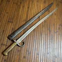 BA&Iuml;ONNETTE SABRE CHASSEPOT 1866 MANUFACTURE IMP&Eacute;RIAL DE MUTZIG 1869