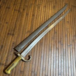 BA&Iuml;ONNETTE SABRE CHASSEPOT 1866 MANUFACTURE D'ARME DE ST &Eacute;TIENNE 1870