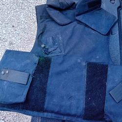 ENCHERE GILET PARE BALLES FORCES SWAT COMPLET COU/AINE/AVANT/ARRIERE + ANTI TRAUMA COMPLET AV/AR