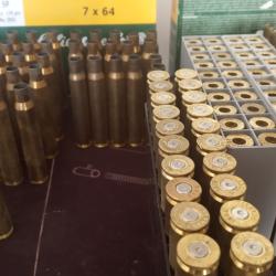 Douilles 7x64 hornady et norma