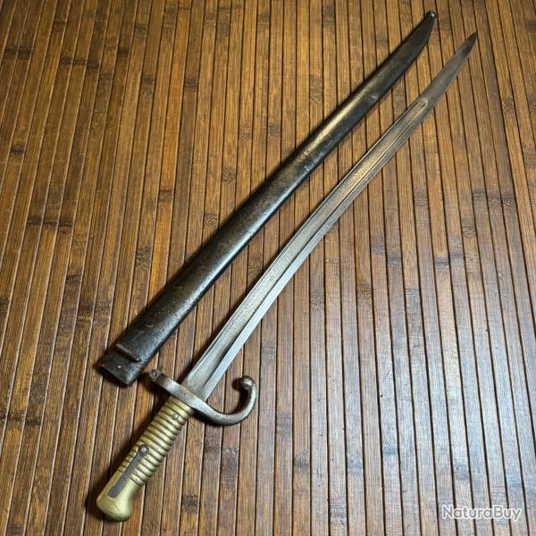 SABRE BA�ONNETTE CHASSEPOT 1866  MANUFACTURE D'ARMES DE CHATELLERAULT 1873 S�RIE Z