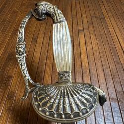 &Eacute;P&Eacute;E D'&Eacute;TAT MAJOR A LA TOILE D'ARAIGN&Eacute;E PLAQUETTES EN NACRE LAME DE SOLINGEN GRAV&Eacute;E