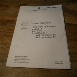 Guide technique SCROME Mle F1 MAT1866 pour FRF2 et PGM HECATE 12.7mm