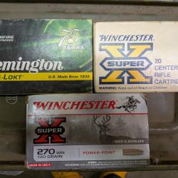 Lot de munitions 270 winchester